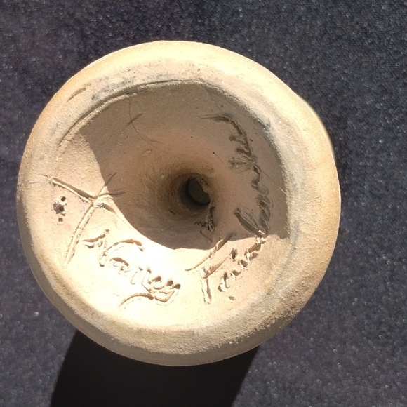 handmade vintage pottery wine goblet - Picture 4 of 4